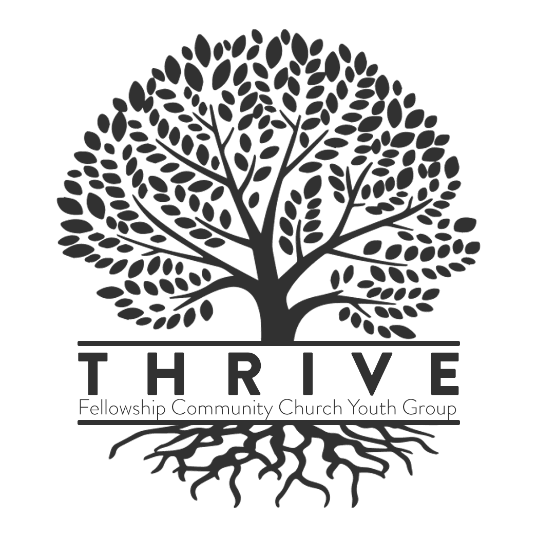 Thrive Fellowship Black White Circle